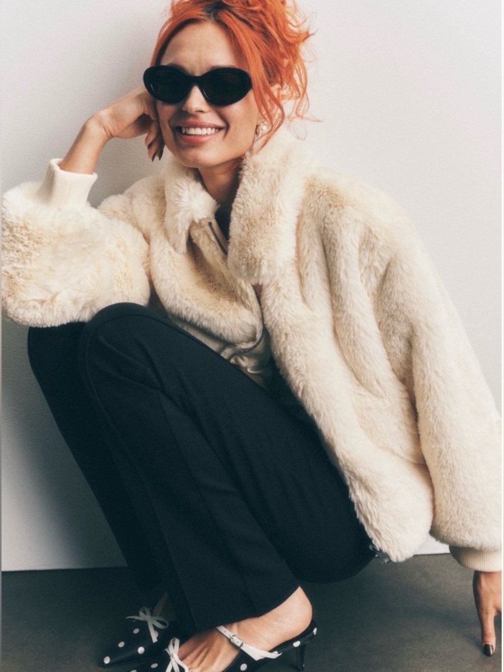 NWT Maeve Rae Faux Fur Crop Jacket from Anthropologie